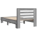 Estructura cama madera ingeniería metal gris Sonoma 90x200 cm