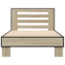 Estructura cama madera ingeniería metal roble Sonoma 75x190 cm