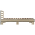 Estructura cama madera ingeniería metal roble Sonoma 75x190 cm