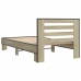 Estructura cama madera ingeniería metal roble Sonoma 75x190 cm