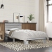Estructura cama madera ingeniería metal gris Sonoma 100x200 cm