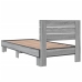 Estructura cama madera ingeniería metal gris Sonoma 100x200 cm