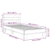 Estructura cama madera ingeniería metal gris Sonoma 100x200 cm