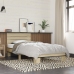 Estructura cama madera ingeniería metal roble Sonoma 90x200 cm