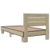 Estructura cama madera ingeniería metal roble Sonoma 75x190 cm