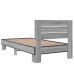 Estructura cama madera ingeniería metal gris Sonoma 75x190 cm