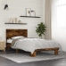 Estructura cama madera ingeniería metal roble humo 100x200 cm