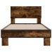 Estructura cama madera ingeniería metal roble humo 100x200 cm