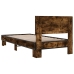 Estructura cama madera ingeniería metal roble humo 100x200 cm