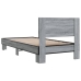 Estructura cama madera ingeniería metal gris Sonoma 100x200 cm