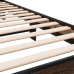 Estructura cama madera ingeniería metal marrón roble 100x200 cm