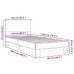 Estructura cama madera ingeniería metal marrón roble 100x200 cm
