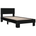 vidaXL Estructura de cama madera de ingeniería y metal negro 90x200 cm