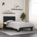 Estructura de cama madera de ingeniería y metal negra 75x190 cm