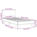 Estructura de cama madera de ingeniería y metal negra 75x190 cm