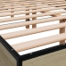 Estructura cama madera ingeniería metal roble Sonoma 140x200 cm