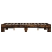 Estructura cama madera ingeniería metal marrón roble 120x200 cm
