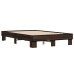 Estructura cama madera ingeniería metal marrón roble 120x200 cm