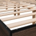 Estructura cama madera ingeniería metal marrón roble 120x200 cm