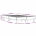 Estructura cama madera ingeniería metal marrón roble 120x200 cm