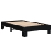 Estructura de cama madera de ingeniería y metal negro 90x200 cm
