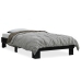 Estructura de cama madera de ingeniería y metal negro 90x200 cm