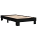 Estructura de cama madera de ingeniería y metal negro 90x200 cm