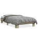 Estructura cama madera ingeniería metal roble Sonoma 75x190 cm