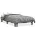 Estructura cama madera ingeniería metal gris Sonoma 75x190 cm