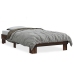 Estructura cama madera ingeniería metal roble marrón 75x190 cm