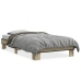 Estructura cama madera ingeniería metal roble Sonoma 90x190 cm