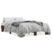 Estructura cama madera ingeniería metal marrón roble 140x190 cm