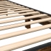 Estructura cama madera ingeniería metal roble ahumado 90x190 cm