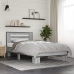 Estructura cama madera ingeniería metal gris Sonoma 90x190 cm