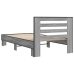 Estructura cama madera ingeniería metal gris Sonoma 90x190 cm