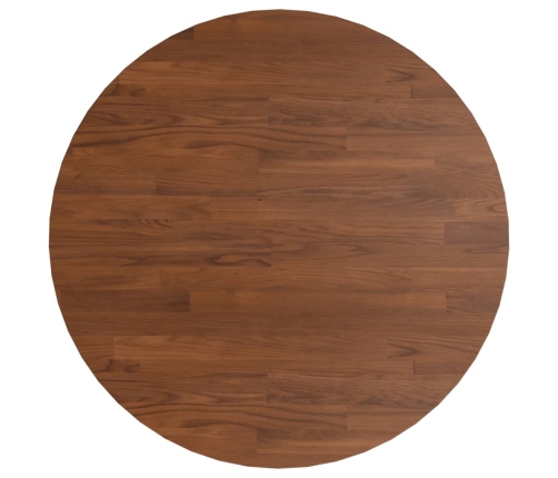 Mesa alta de madera maciza roble marrón oscuro Ø50x89,5 cm