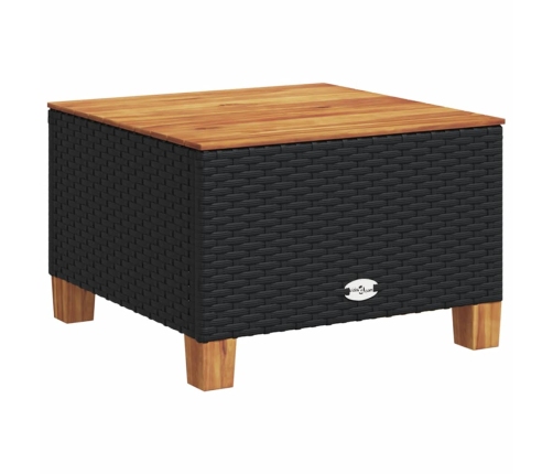 Set de muebles de jardín 5 pzas y cojines ratán sintético negro
