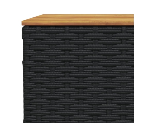 Set de muebles de jardín 5 pzas y cojines ratán sintético negro