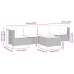 Set de muebles de jardín 5 pzas y cojines ratán sintético negro