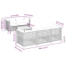 Set de muebles de jardín 6 pzas y cojines ratán sintético gris