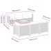 Set sofás de jardín 7 piezas y cojines ratán sintético beige