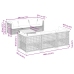 Set sofás de jardín 7 piezas y cojines ratán sintético beige