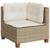 Set sofás de jardín 7 piezas y cojines ratán sintético beige