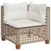 Set sofás de jardín 7 piezas y cojines ratán sintético beige