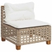 Set sofás de jardín 7 piezas y cojines ratán sintético beige