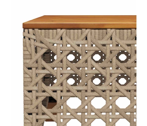 Set sofás de jardín 7 piezas y cojines ratán sintético beige
