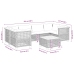 Set sofás de jardín 7 piezas y cojines ratán sintético beige