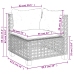 Set sofás de jardín 7 piezas y cojines ratán sintético beige
