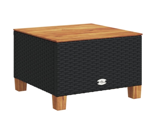 Set de sofás de jardín y cojines 8 piezas ratán sintético negro