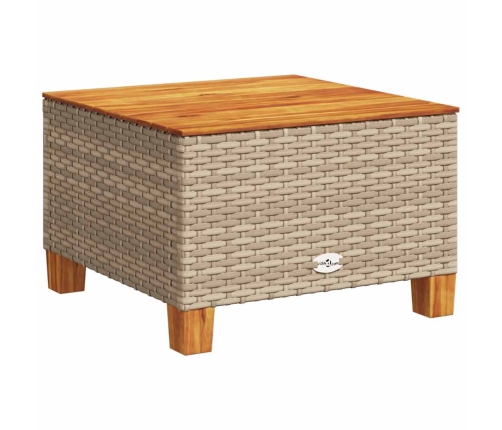 Set de sofás de jardín y cojines 8 piezas ratán sintético beige